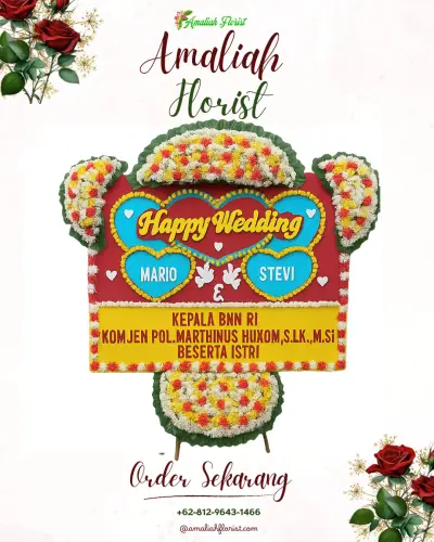 Karangan Papan Bunga Pernikahan di Kopo